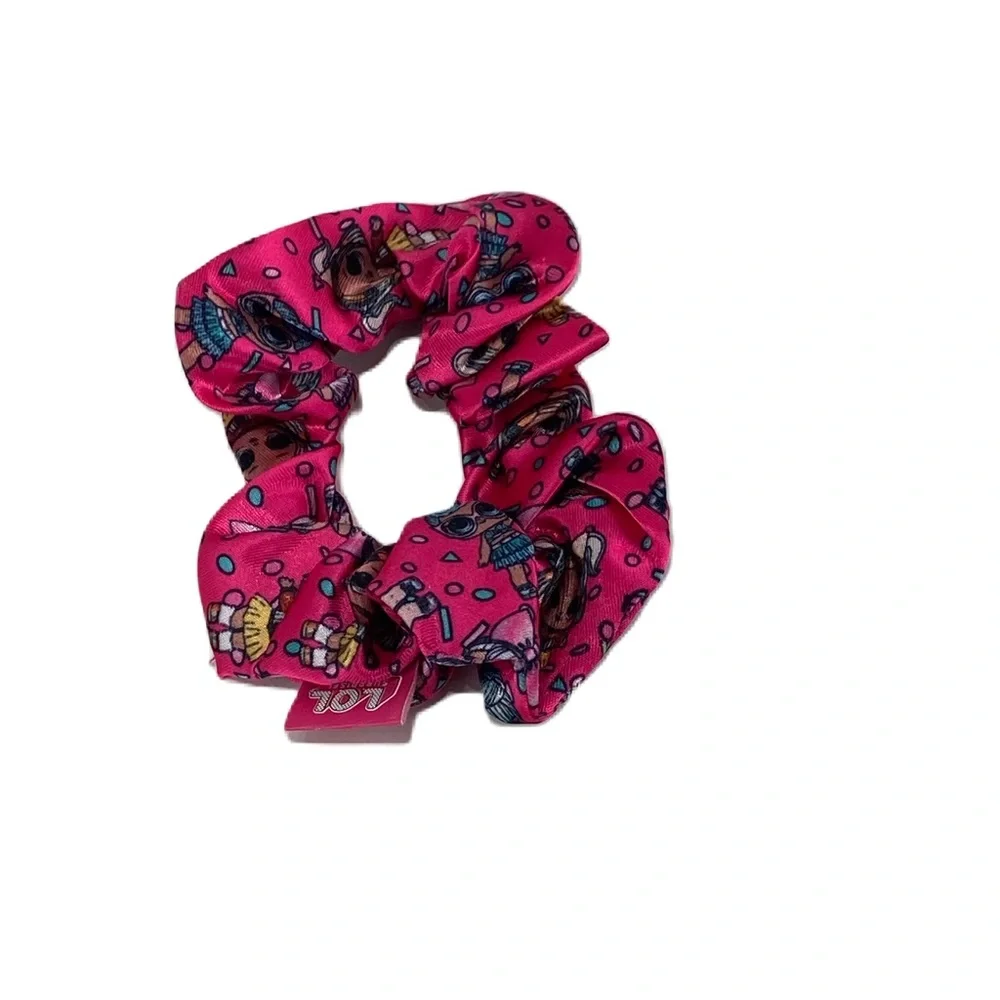 Baby Girl hair accessories lot scrunchie Bundle Lot of 9 and Pouch